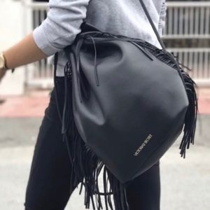 Victoria's Secret Black Backpack Fashion Show Bag.